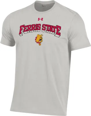 Under Armour Men's Ferris State Bulldogs  Grey Performance Cotton T-Shirt