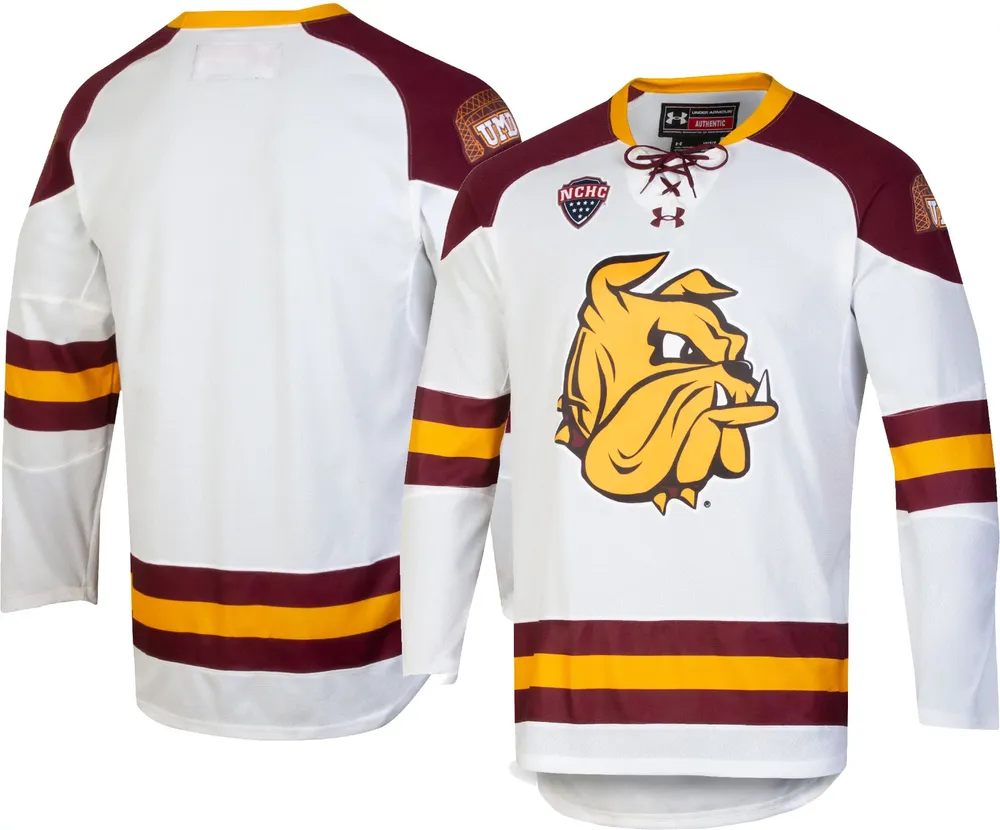 Under Armour Men's Minnesota-Duluth  Bulldogs White Replica Hockey Jersey