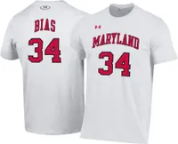 Under Armour Men's Maryland Terrapins Len Bias #34 White Performance T-Shirt