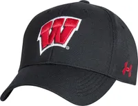 Under Armour Men's Wisconsin Badgers Black Adjustable Hat