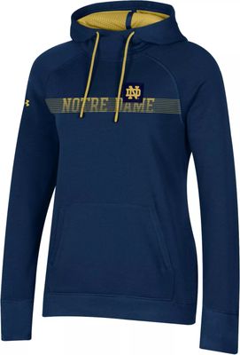 Under Armour Women's Notre Dame Fighting Irish Navy Fleece Pullover Hoodie