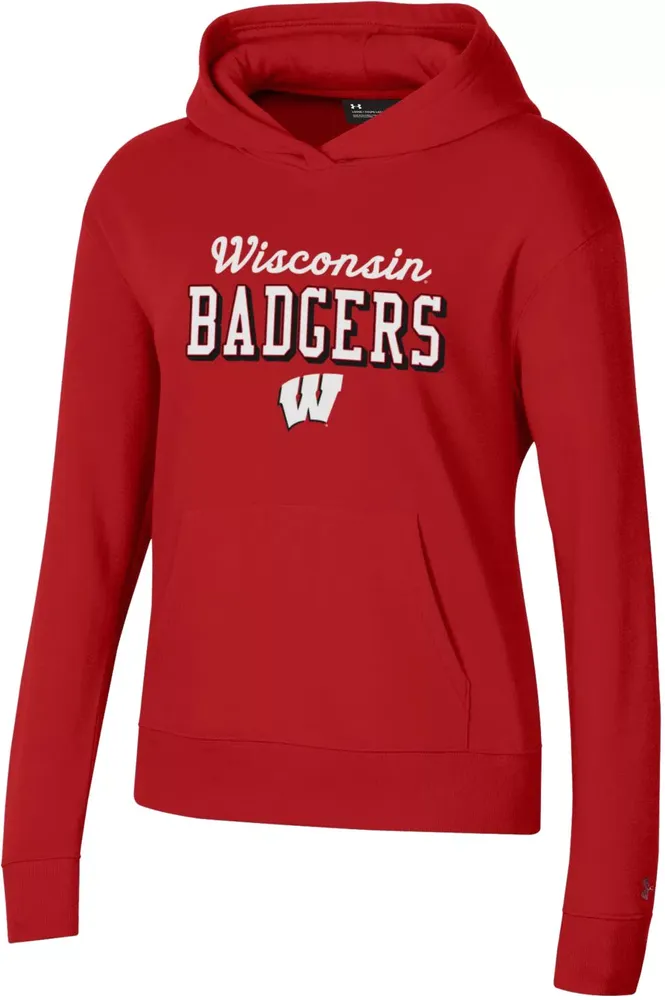 Under Armour Women's Wisconsin Badgers Red All Day Pullover Hoodie