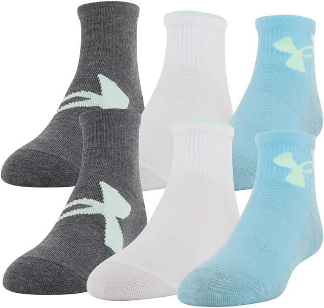 UA Girl's Essential 2.0 6-Pack Quarter Socks