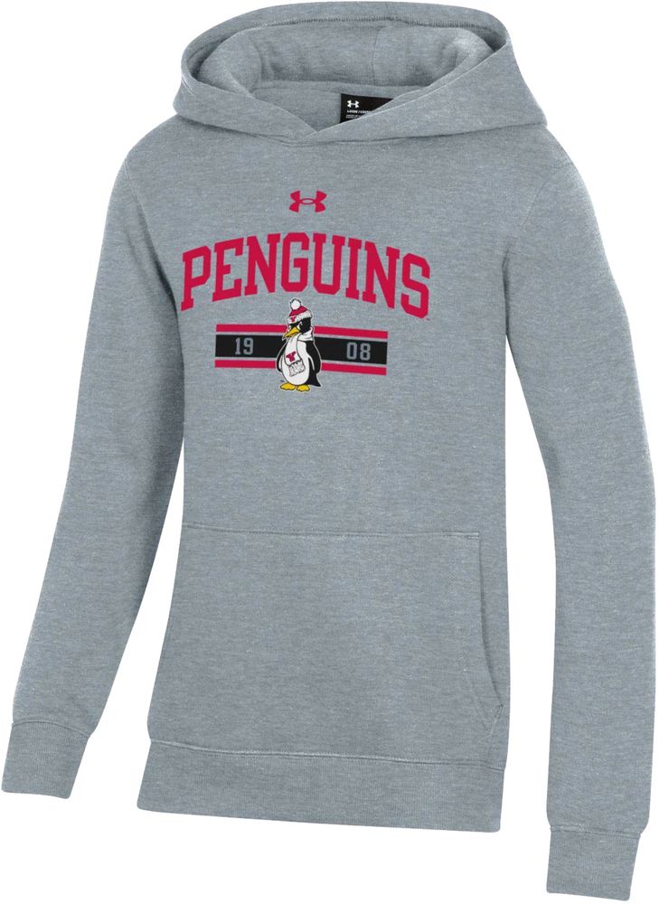 Under Armour Youth Youngstown State Penguins Grey All Day Pullover Hoodie