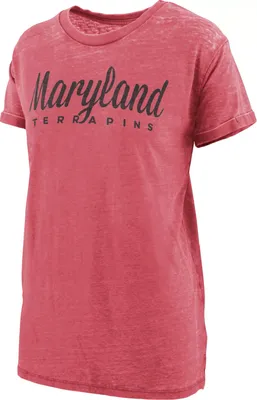 Pressbox Women's Maryland Terrapins Red Vintage T-Shirt