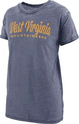 Pressbox Women's West Virginia Mountaineers Blue Vintage T-Shirt