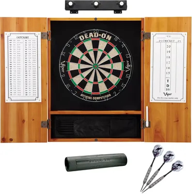 Viper Dartboard Lights & Padded Cabinet Set