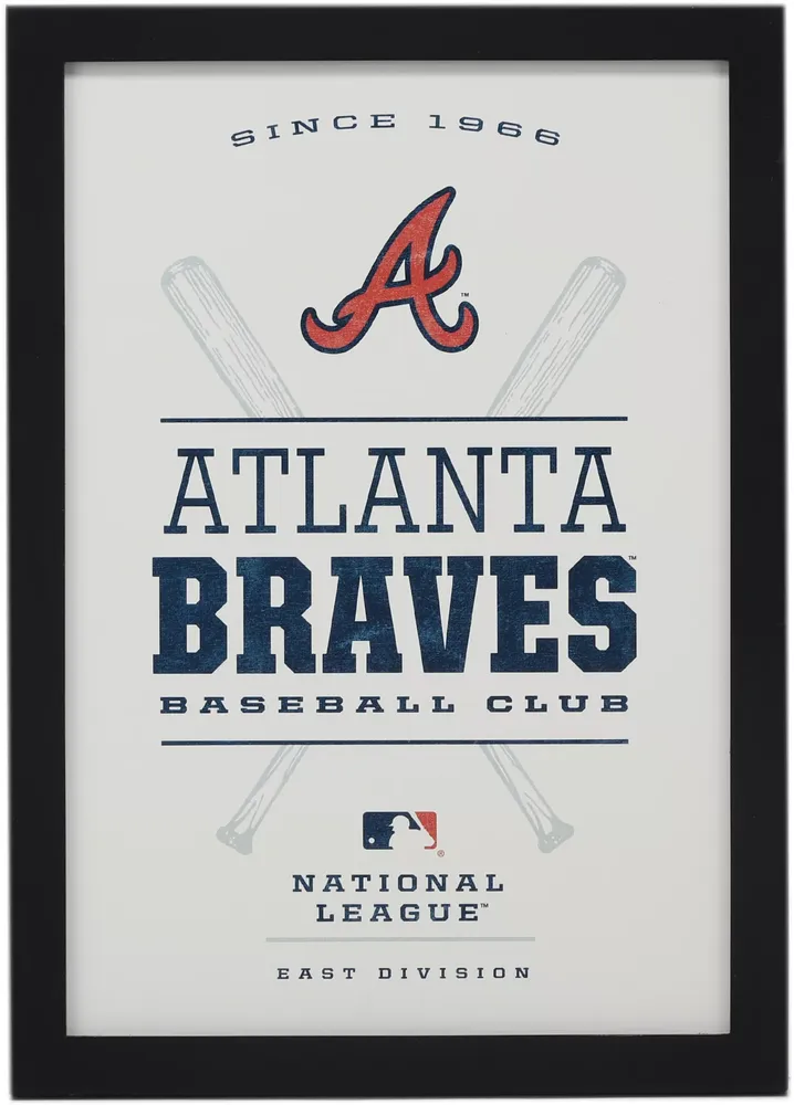 Open Road Atlanta Braves Framed Wood Sign