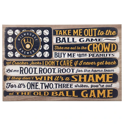 Open Road Milwaukee Brewers Ball Game Canvas