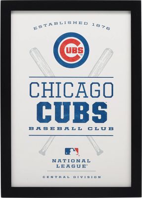 Open Road Chicago Cubs Framed Wood Sign