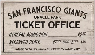Open Road San Francisco Giants Ticket Office Sign