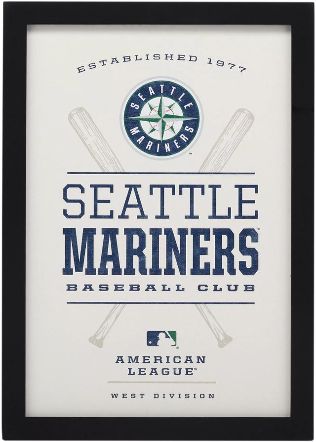 MLB Seattle Mariners Baseball Tradition Wood Sign Panel