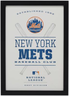 Open Road New York Mets Framed Wood Sign