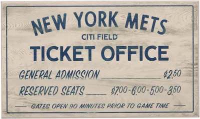 Open Road New York Mets Ticket Office Sign