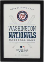 Open Road Washington Nationals Framed Wood Sign