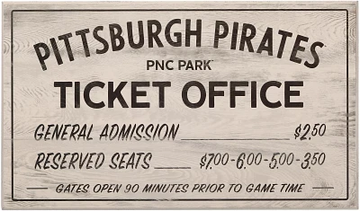 Open Road Pittsburgh Pirates Ticket Office Sign