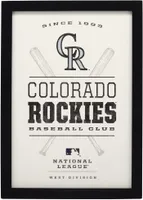 Open Road Colorado Rockies Framed Wood Sign