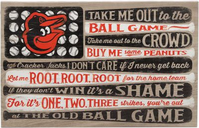 Open Road Baltimore Orioles Ball Game Canvas