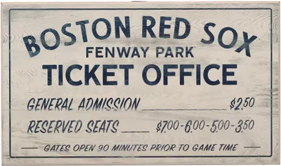 Open Road Boston Red Sox Ticket Office Sign