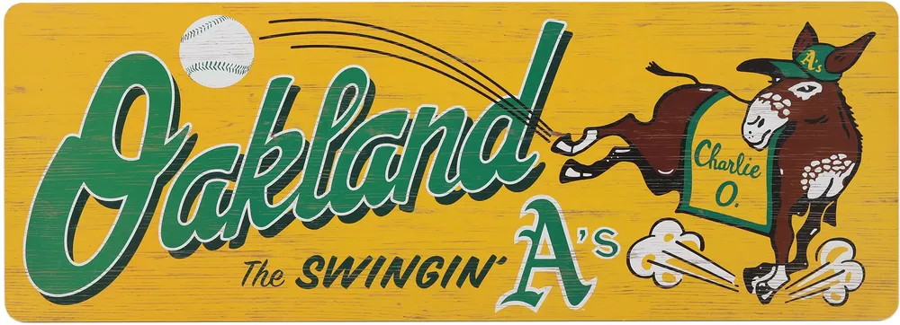 Open Road Oakland Athletics Traditions Wood Sign