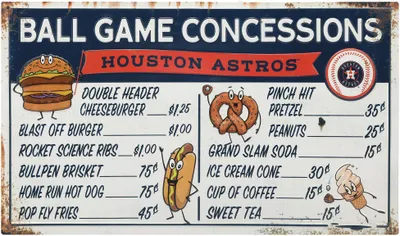 Open Road Houston Astros Concessions Sign