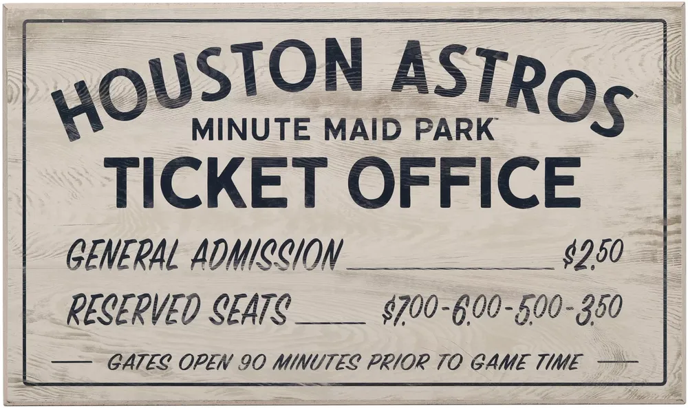 Open Road Houston Astros Ticket Office Sign