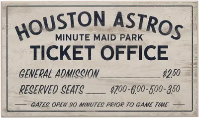 Open Road Houston Astros Ticket Office Sign