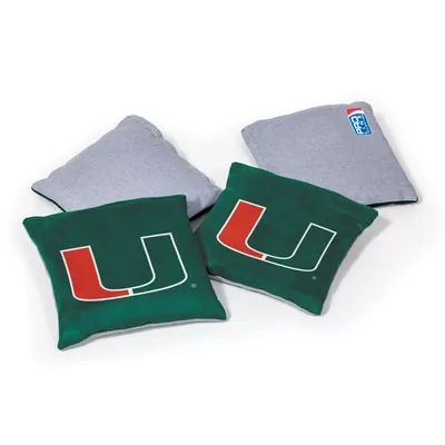 Wild Sports Miami Hurricanes 4 pack Bean Bag Set