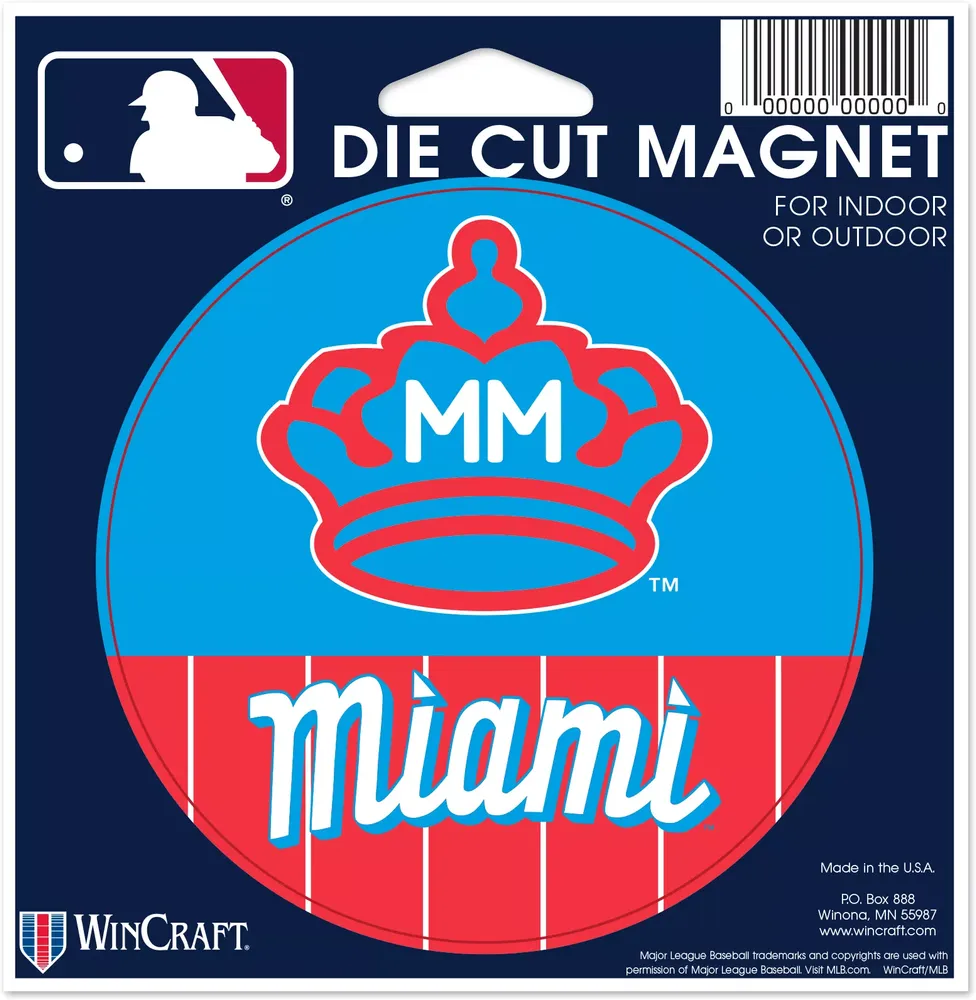 Wincraft Miami Marlins 2021 City Connect Die Cut Magnet