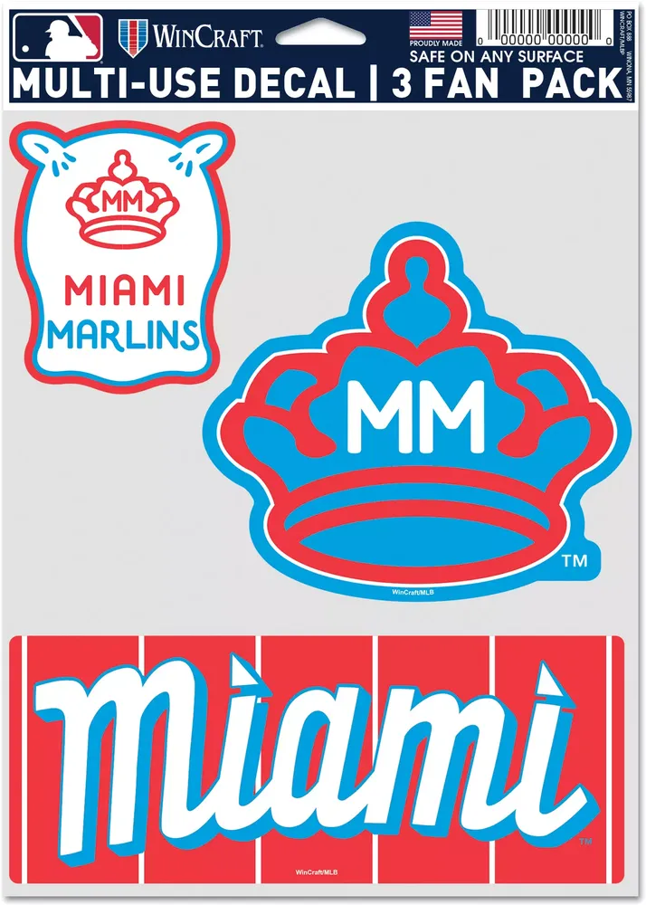 Wincraft Miami Marlins 2021 City Connect 3-Pack Decal