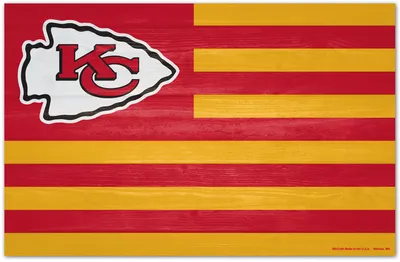 WinCraft Kansas City Chiefs 11'' x 17'' Flag Wood Sign