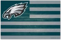 WinCraft Philadelphia Eagles 11'' x 17'' Flag Wood Sign