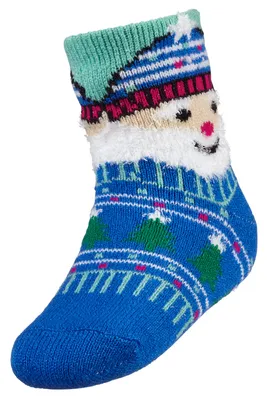 Northeast Outfitters Youth Cozy Cabin Holiday Santa Crew Socks