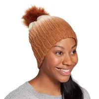 Northeast Outfitters Women's Cozy Cabin Ombre Fur Pom Hat