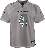 Nike Youth Dallas Cowboys Dak Prescott #4 Atmosphere Grey Game Jersey