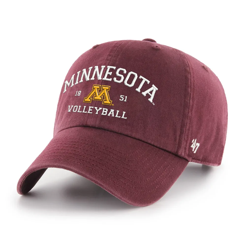 ‘47 Men's Minnesota Golden Gophers Dark Maroon Volleyball Clean Up Adjustable Hat