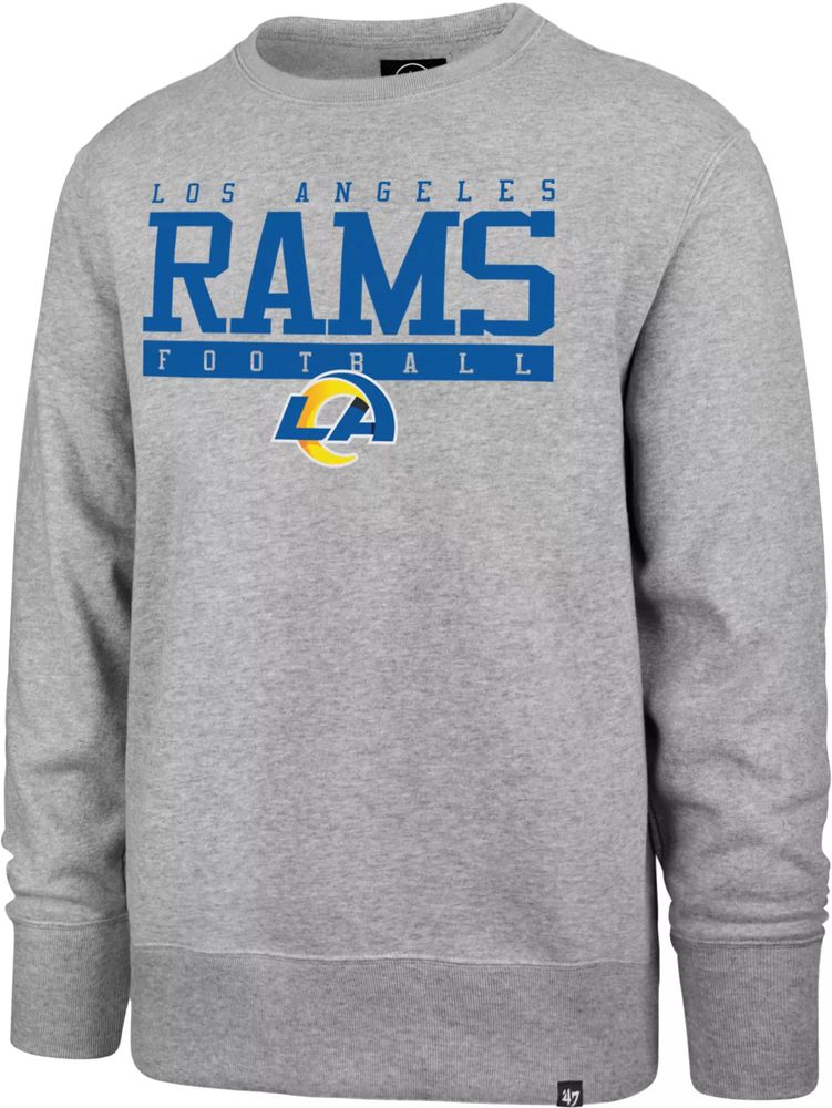 Dick's Sporting Goods '47 Men's Los Angeles Rams Block Headline Grey Fleece  Crew