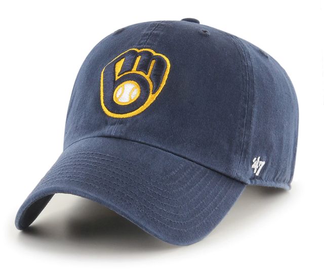 Men's '47 Navy Milwaukee Brewers Team Franchise Fitted Hat