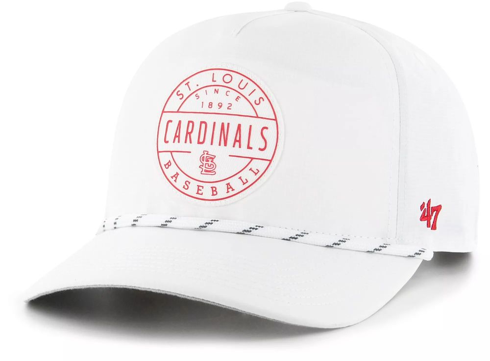 St. Louis Cardinals Trucker Hat in Black. Embroidered Patch. 
