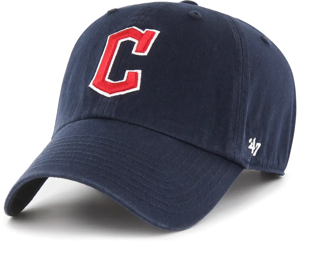 '47 Men's Cleveland Guardians Navy Logo Clean Up Adjustable Hat