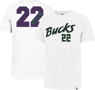 ‘47 Men's Milwaukee Bucks Khris Middleton #22 White T-Shirt