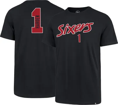 ‘47 Men's Philadelphia 76ers James Harden #1 Navy Super Rival T-Shirt