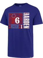 ‘47 Men's Philadelphia 76ers James Harden #1 Royal Super Rival T-Shirt