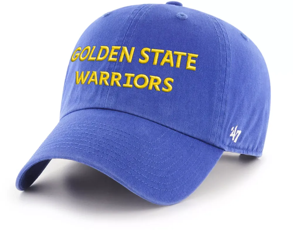 ‘47 Men's Golden State Warriors Blue Clean Up Adjustable Hat