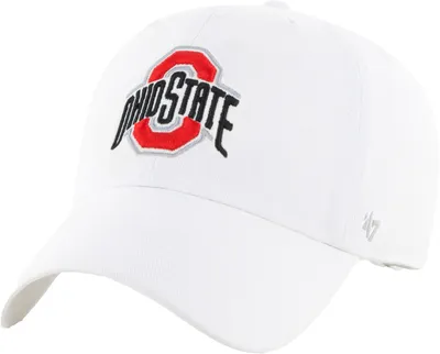 '47 Men's Ohio State Buckeyes White Clean Up Adjustable Hat