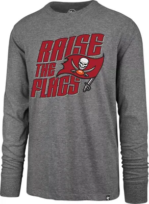 '47 Men's Tampa Bay Buccaneers Raise the Flags Rival Grey Long Sleeve T-Shirt