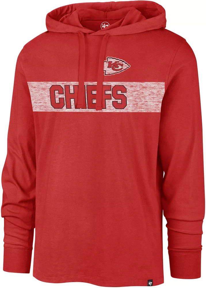 '47 Men's Kansas City Chiefs Field Franklin Red Long Sleeve Hooded T-Shirt