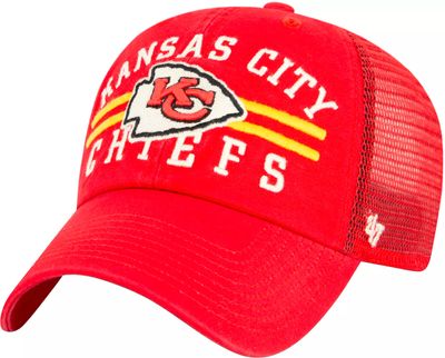 '47 Men's Kansas City Chiefs Esker Clean Up Black Adjustable Hat