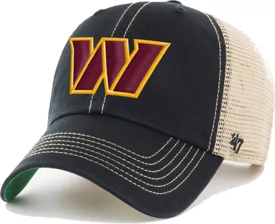 '47 Men's Washington Commanders Trucker Adjustable Black Hat