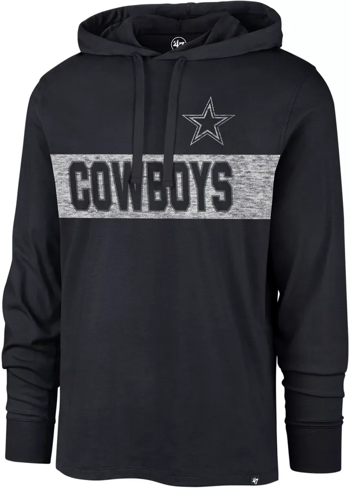 '47 Men's Dallas Cowboys Field Franklin Navy Long Sleeve Hooded T-Shirt